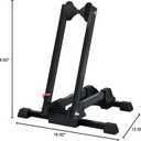 Sports Foldable Alloy Bicycle Stand Bike Floor Parking Rack Steady Wheel Holder Fit 20"-29" BikesIndoor Home Garage Cycling Storage Organizer Cycle Tires Rack Holder for Mountain and Road Bike