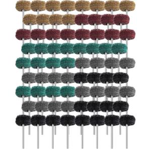 300 Pack Abrasive Wheels 1 Inch Abrasive Wheel Buffing Polishing Wheel Burr Set for Rotary Tool 2.35 mm Shank Polishing Bits