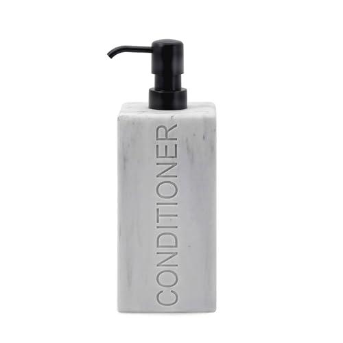 Rectangular Resin Dispenser Premium Bathroom Shampoo Conditioner Body Wash Bottle Modern Refillable Pump Design 28oz