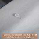 Piano Keyboard Anti-Dust Cover High Technology Fabric Key Cover Cloth Fit For Upright Piano, Electric Piano & Grand piano (Dark blue) (Gray)