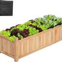 VIVOSUN 3.6 x 1.3Ft Wooden Raised Garden Bed, 43.5 x 16 x 14 Inches, Outdoor Wood Planter Box with Screwdriver and a Liner for Garden, Patio, Balcony, Backyard and Outdoors