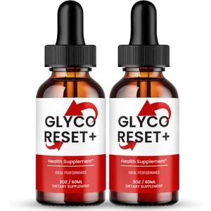 Glyco Reset Drops, Official GlycoReset Supplement with All Natural Ingredients - Maximum Strength, Advanced Formula Droppers for Overall Health & Wellness, Premium Glyco Reset Support Reviews (2 Pack)