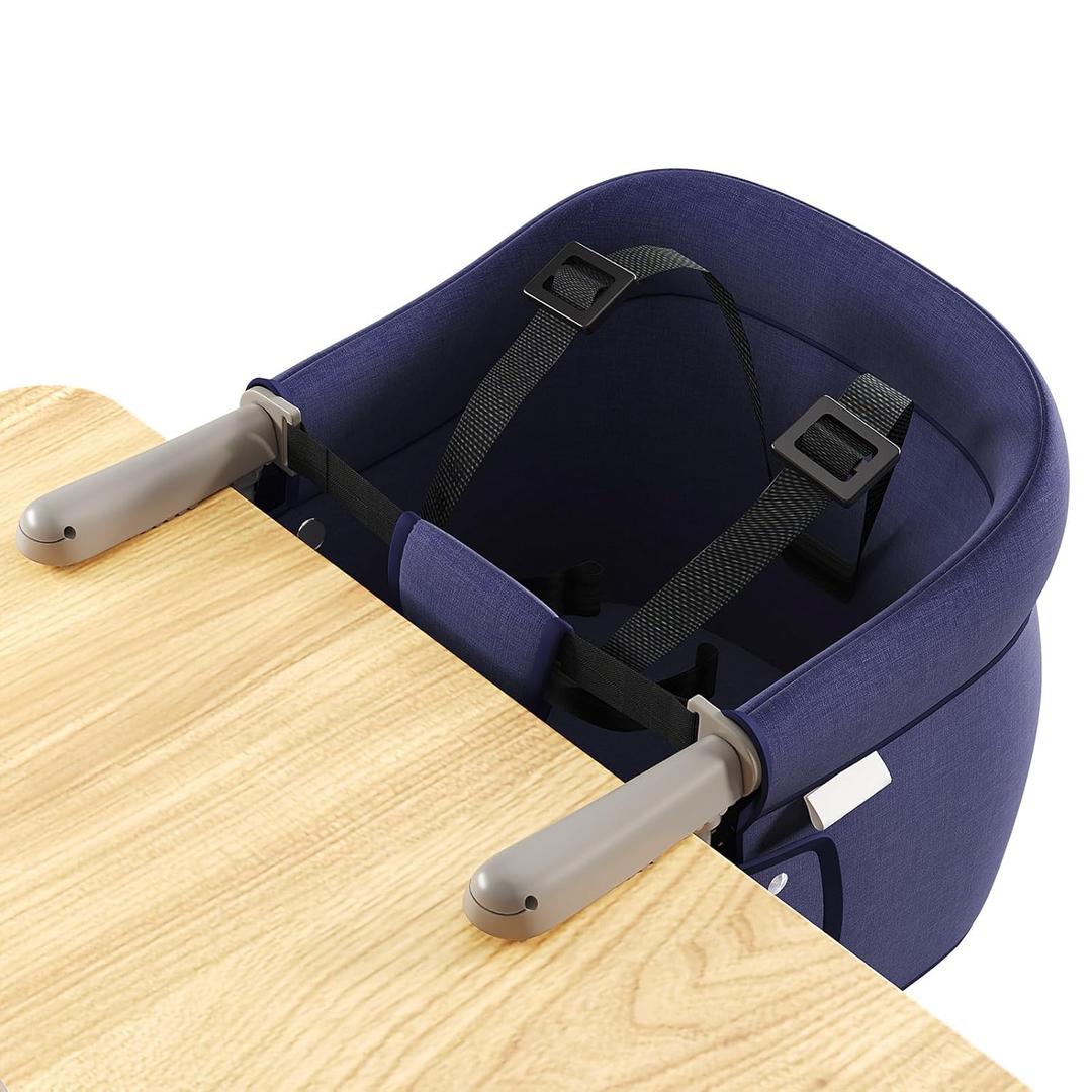 Hook On High Chair, Portable Foldable High Chairs for Babies 6-36 Months, Baby Feeding Chair for Home and Travel, Lightweight Space-Saving Design (Blue)