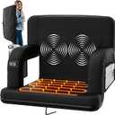 25" Heated Stadium Seats for Bleachers with Back Support, Portable Heated Bleacher Shairs with Backrest Cushion, 6 Reclining Positions, 3 Heat Modes for Outdoor Game Sports