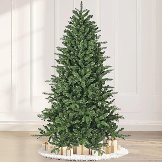MAKEATREE 6ft Unlit Artificial Christmas Tree, Premium PE/PVC Tips, Hinged Xmas Tree for Outdoor & Indoor, Green