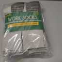 HOT FEET Work Socks for Men, Long All Weather Boot Crew Cotton Socks, Cushioned, Moisture Wicking, Stocking Stuffers (M)