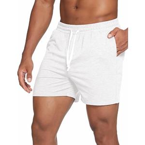 Deyeek 5.5 Inch Mens Pajama Shorts Sleep Cotton Lounge PJ Lightweight Elastic Waist Drawstring Nightwear Bottom with Pockets, XL