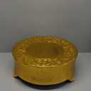 Round Ornate Wedding Cake Stand Serveware Accessories, 16", Gold