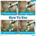 1 Set Universal Faucet Water Hose Adapter with Clamps Fits 3/4" Thickened Rv Sink Hose Attachment Connector for Garden Kitchen Bathroom Damaged/stripped Faucet Threads or Threadless