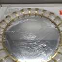 Round Gold Sunburst Mirror Mid-Century Metal Frame Wall Decor 32"