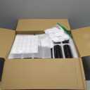 Layhit 60pcs 2 oz Glass Jars with Lids Bulk, Small Jars Containers Travel Storage Jar with Inner Liners Labels for Candle Scrubs, Lotions, Cream, Lip Balm (Amber,Black Lids)