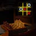 2 x Chessboard Neon Sign, Chess Game LED Sign Night for Game Room Wall Art, Playing Chess Light Up Sign for Beer Bars, Offices, Clubs, Man Caves, Pubs and Bedrooms