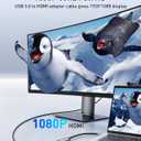 Reborn USB to HDMI Adapter, 1080P@60Hz USB 3.0 Male to HDMI Female Multi-Display Cable Converter Suitable for Macos Windows 7/8/10/11 - Driver Installation is Required
