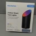 SUNVIE 2 Pack Smart Floor Can Light 5W RGBW Color Changing Uplighting Indoor Uplights 2700K-6500K Up Lights Indoor Floor Spotlight for Plant Corner Wall Artwork, APP Control Alexa & Google Home, Black