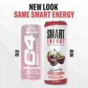 C4 Smart Energy Drink – Boost Focus and Energy with Zero Sugar, Natural Energy, and Nootropics - 200mg Caffeine - Black Cherry (12oz Pack of 12) (EXP 01/01/27)