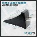 AFA Tooling - Heavy Duty Rubber Wheel Chocks w/Steel Tie Off Handles - RV Wheel Chock for Front & Back Tires - Quick Grip Ribbed Design - Great for Your Camper, Trailer, RV, Truck, Car or ATV - 4 Pack