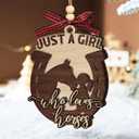 Horse Christmas Ornaments 2025 - Horse Ornaments for Christmas Tree, Horse Gifts for Girls, Women - Wooden Horse Decor, Gifts for Equestrians
