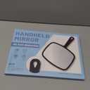 PROTECLE Hand Mirror, 10.3" L x 7.4" W Salon Barber Hairdressing Handheld Mirror with Handle, Square Black