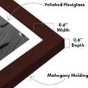 Americanflat 12x18 Poster Frame with Polished Plexiglass - Set of 2 - Use as 11x17 Frame with Mat or Display 12x18 Photo Without Mat - Galleria Collection - Picture Frames for Wall Display - Mahogany