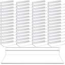 Kathfly 100 Pack 4 x 10 Inch Slatwall Shelves Hanging Accessories Clear Slatwall Shelf Plastic Shelves for Wall, Home Shoe Stores Boutiques Supplies (Clear)