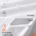 Soothfeel Women's Fleece Lined Joggers Pants High Waisted Water Resistant Thermal Sweatpants Winter Hiking Pants with Pockets (White)