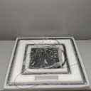 Modern LED Chandelier, 3 Ring Square LED Pendant Ceiling Light, Dimmable Foyer Chandelier Lighting Fixture, Adjustable Height Over Table Hanging Light for Living Dining Room, Bedroom, Study Room (Black light down)