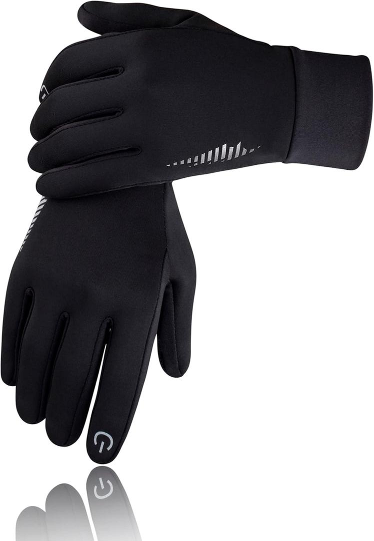 SIMARI Winter Gloves Women Men Ski Snow Gloves Liner Thermal Warm Touch Screen, Suit for Running, Cycling, Biking, Hiking, Driving, Walking, Typing, Freezer Work, Sports, Soccer, Shooting, Gaming 102 (X-Large, Black)