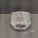 AshGlen Ceramic Breakfast Sandwich Maker Press 2 Slices, Mini Sandwich Press, Grilled Cheese Maker, Tostadora De Pan Sandwichera, Sandwichera Electrica, Sandwich Toaster, Ceramic Coating, White