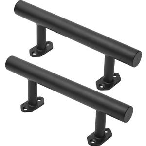 9'' Sliding Barn Door Handles Pack of 2, Black Vintage Gate Pull Hanlde, Iron Handle for Gates, Garage, Sheds, Outdoor Fence, Interior Closet Handles