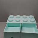 LEGO Aqua Light Blue Storage Box Brick 8 DIF