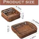 Hand-woven Storage basket, bread basket with 4 compartments