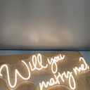 Will You Marry Me Neon Sign 25.2"×15" Warm White with Lights for Proposal Wedding Decorations Large Marry Me Sign for Engagement, Romantic Neon Sign Wall Art for Wife (25 x 15)
