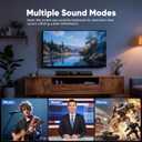 Sound Bar for Smart TV with Deep Bass & Crystal Dialogue 60W 2.0 Channel Soundbar, Dual Woofers & Silk Dome Tweeter, Bluetooth 5.3, ARC/Optical/AUX, 17-Inch Wall Mountable for PC Projector Gaming
