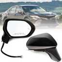 Lqito Right Passenger side Mirror Fits 20182024 Toyota Camry with Power Glass, Heated, Turn Signal, Blind Spot Detection and Manual Folding Match to Black Replace 8791006840(7Pins)