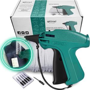 GILLRAJ® Price Tagging Gun【Not-a-Stitch-Gun】 Hangtag Attacher with 5000pcs 2" Long Barbs Fasteners & 6 Needles, Retail Pricing Tag Gun for Stores Consignment Garage Yard Sale