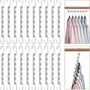 Space Saving Hangers for Clothes 20 Pack, Sturdy Metal Hangers Wardrobe Organizer, Magic Cascading Hanger, Closet Space Saver Closet Organizers and Storage (10 inch)