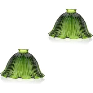 Uonlytech Glass Lamp Shade 8.85X11.81X5.90In Vintage Replacement Cover for Pendant Light Wall Sconce Soft Light Diffuser
