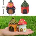4Pcs Miniature Fairy Garden House, Mini Mushroom Cottage House, Fairy Accessories for Micro Landscape, Garden, Yard, Patio, Outdoor, Decorations, Gifts