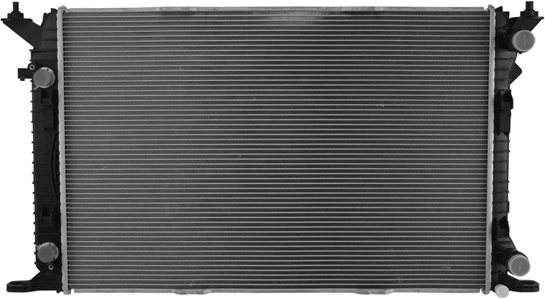 TRQ Radiator Assembly Aluminum Core Compatible with 09-16 Audi A4 A4 Quattro 10-14 A5 10-17 A5 Quattro 12-18 A6 13-18 A6 Quattro 13-16 allroad 15-18 Q3 Q3 Quattro 11-17 Q5 AU3010145 CU13188