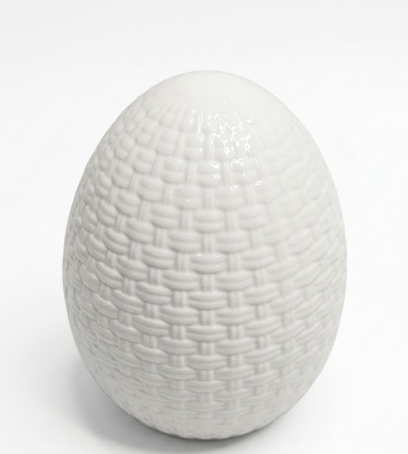 White Ceramic Large Egg Home Decor