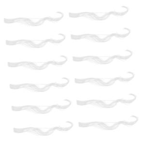 12pcs Curly High Temperature Wire Hair Extensions for Women Seamless One-piece Wig Hair for Daily Wear and Special Occasions Natural (White)