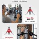 Mikolo 2-in-1 Lat Pulldown Bar, Narrow and Wide Grip Lat Pull Down Attachments for Home Gym,Neutral Grip Cable Machine Attachments for Back and Upper Body Training