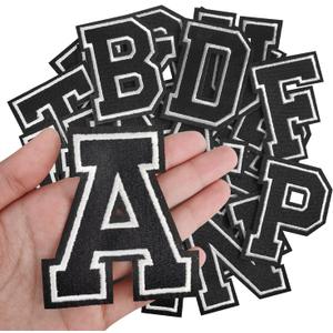 Letter Iron on Patches, Iron on Letters(A-Z) for Fabric, Full Embroidery Letters for Clothing, Hats, Dress, Jeans, T-Shirts, Backpacks, Etc(Black) Letter Iron on Patches, Iron on Letters(A-Z) for Fabric, Full Embroidery Letters for Clothing, Hats, Dress, Jeans, T-Shirts, Backpacks, Etc(Black)