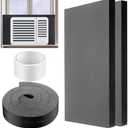 Pangda 2 Pcs 17 x 9 x 7/8 Inch Window Air Conditioner Insulated Foam Panels Insulation Winter Ac Side Surround Panels Kit with Top Seal Strip for Summer and Winter Indoor (Black)