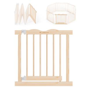 BlueWood Wooden Baby Playpen Accessories – Wooden Playpen Door, Fits 55 x 55 x 24 inches (1 Panel)