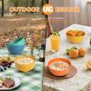 Homienly Plastic Bowls Alternative, Unbreakable Wheat Straw Cereal Bowls 8 PCS - Microwave & Dishwasher Safe Bowl for Cereal, Snack, Rice, Salad, Soup Bowls for Kitchen, Camping, Party(Muliti,26 OZ) (Multicolor)