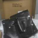 VOMIRA Women's Knee High Boots Stiletto Boots Pointed Toe High Heels Wide Calf Ruched Slouchy Boots Detachable Snap-off Panel Mid Calf Boots Black Boots, Size: 8.5