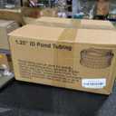 1.25 Inch Pond Tubing, 1-1/4 Dia ID Corrugated Water Pipe, 20 Feet Length Flexible PVC Hose Pipe with Pipe Fittings, Aquarium, Pond Waterfall, Garden Pond Pump Drainage Tube Black