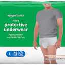 Amazon Basics Incontinence Underwear for Men, Maximum Absorbency, Large, 18 Count (1 Pack)