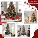 Christmas Tree Skirt White and Silver Tree Skirt Sequin Tree Skirts 36 Inch Round Velvet Tree Mats Christmas Decorations Luxury Tree Skirts Soft Thick Tree Floor Mat Rug for Holiday Home Party Events